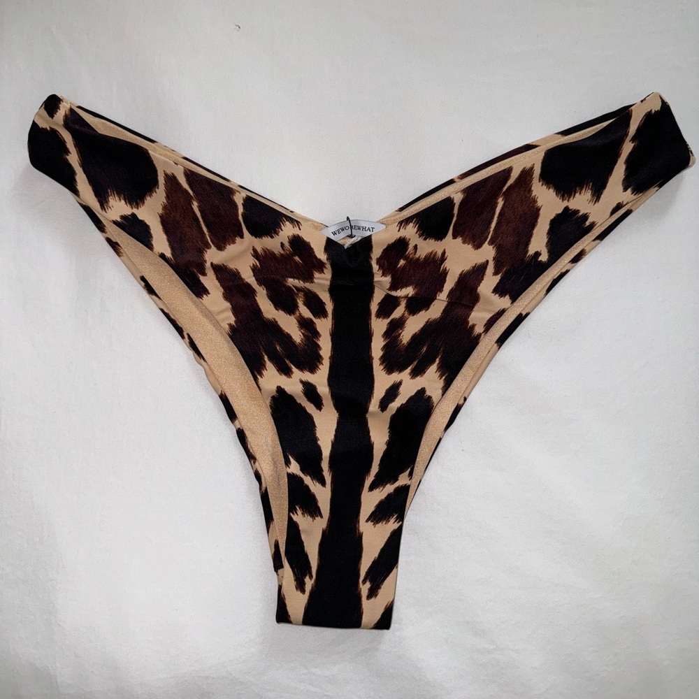 We Wore What Leopard High Rise Bikini Bottoms